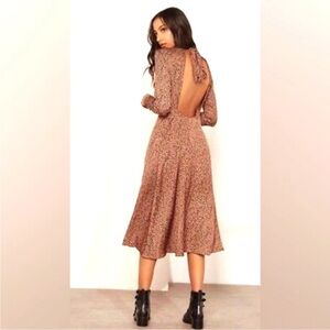 Free people NWOT. Leopard Print Long Sleeve Dress